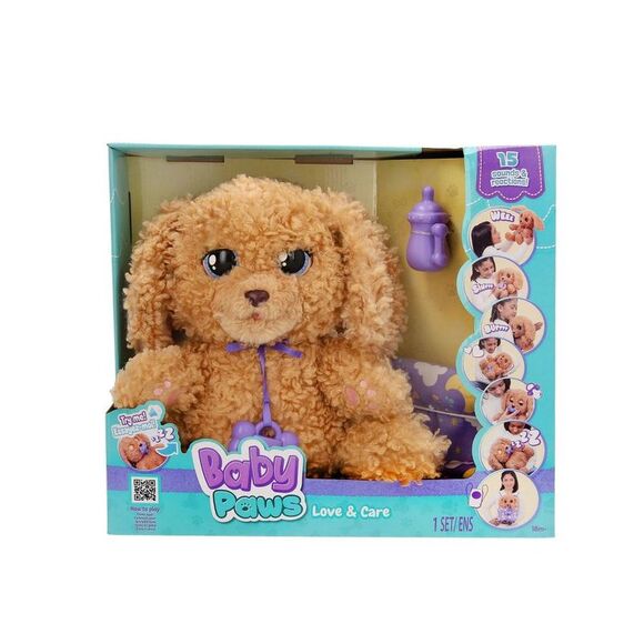 Baby Paws -  Love & Care Labradoodle Soft Interactive Brown - Picture 1 of 4